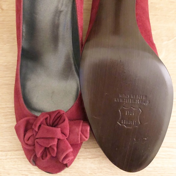 Stuart weitzman scarlet red suede pumps - Picture 4 of 4